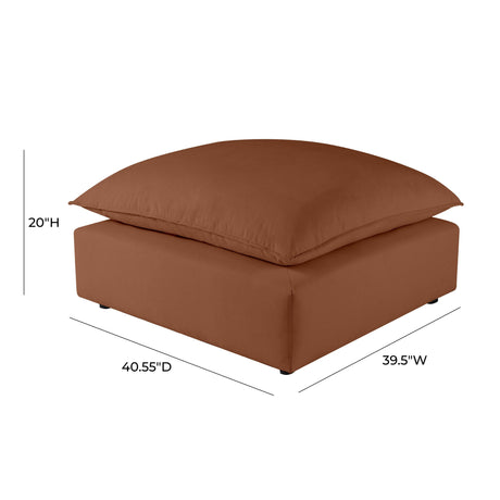 Cali Performance Fabric Ottoman by TOV Furniture at Eve Furniture
