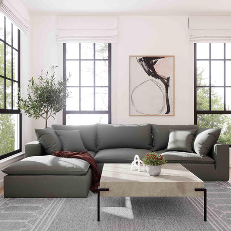 Cali Performance Fabric Ottoman by TOV Furniture at Eve Furniture