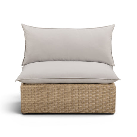 Cali Performance Fabric & Wicker Outdoor Armless Chair by TOV Furniture at Eve Furniture