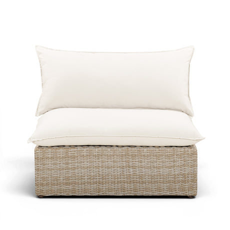 Cali Performance Fabric & Wicker Outdoor Armless Chair by TOV Furniture at Eve Furniture