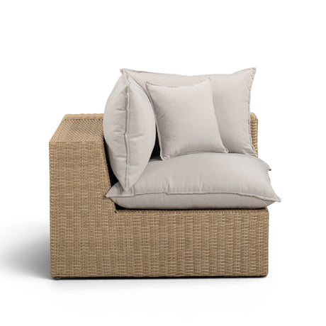 Cali Performance Fabric & Wicker Outdoor Corner Chair by TOV Furniture at Eve Furniture