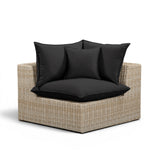 Cali Performance Fabric & Wicker Outdoor Corner Chair by TOV Furniture at Eve Furniture