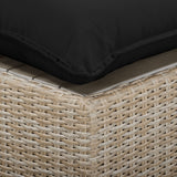 Cali Performance Fabric & Wicker Outdoor Ottoman by TOV Furniture at Eve Furniture