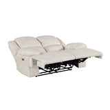 Caliber Beige Power Double Reclining Loveseat by Homelegance at Eve Furniture