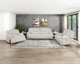 Caliber Beige Power Double Reclining Loveseat by Homelegance at Eve Furniture