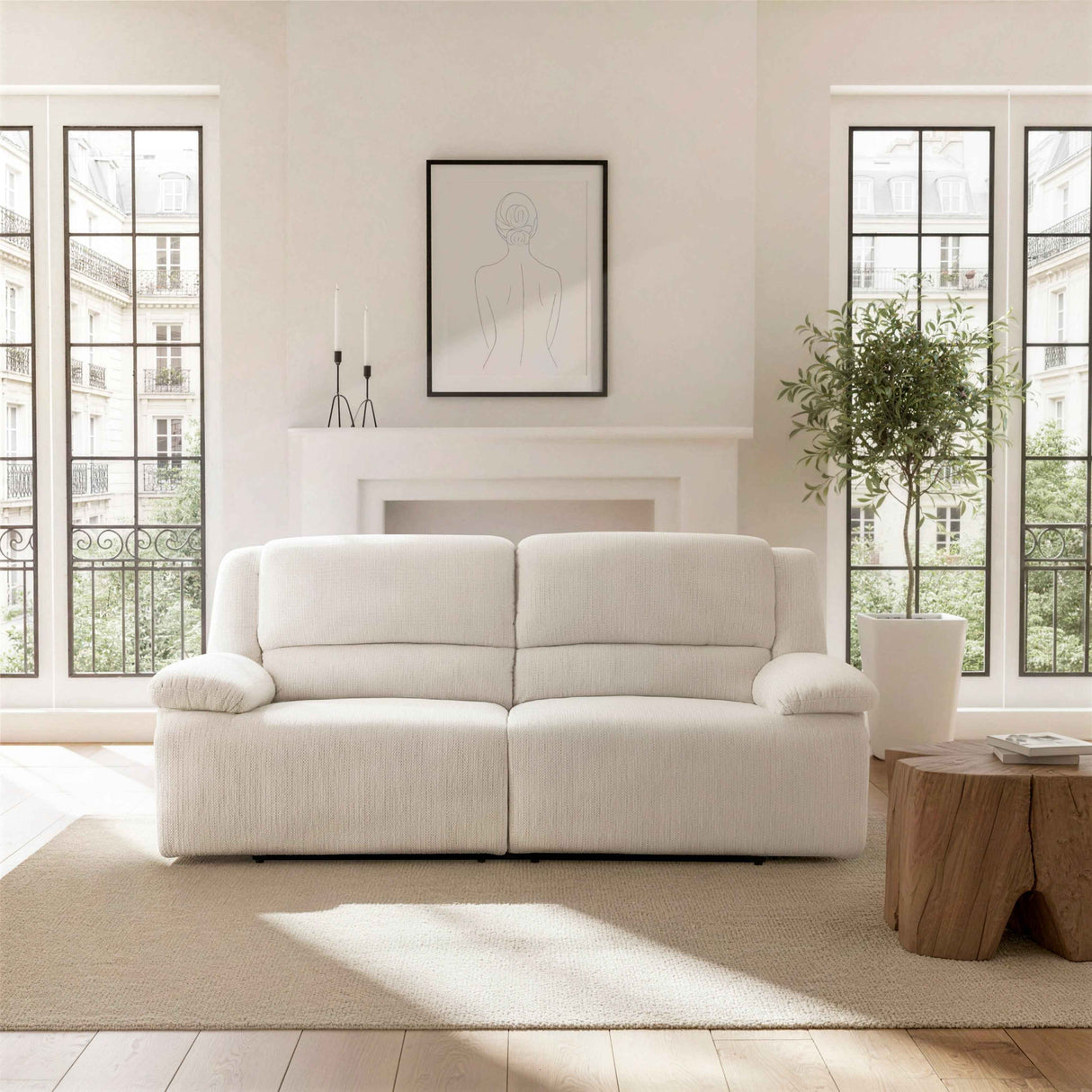 Caliber Beige Power Reclining Living Room Set by Homelegance at Eve Furniture