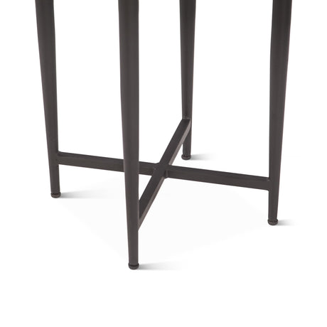 Calico 14" Side Table in Gray Septarian with Iron Base by Home Trends & Design at Eve Furniture