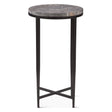 Calico 14" Side Table in Gray Septarian with Iron Base by Home Trends & Design at Eve Furniture