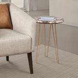 Calico 17" Side Table in Stone Agate with Iron Base by Home Trends & Design at Eve Furniture