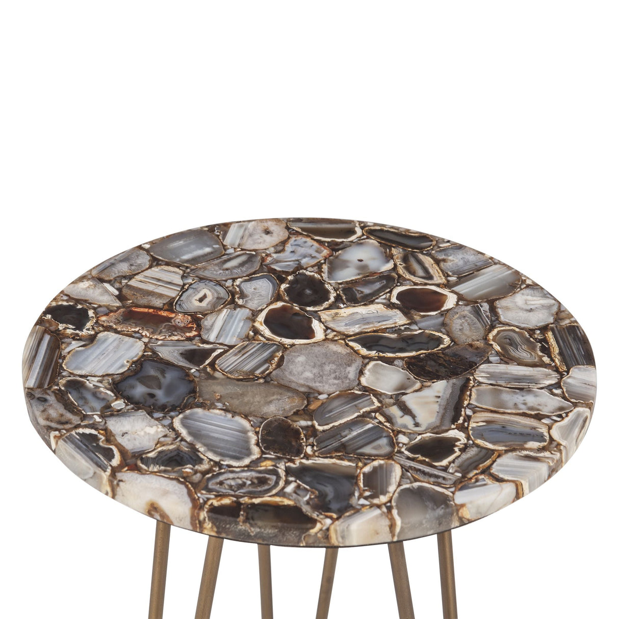 Calico 17" Side Table in Stone Agate with Iron Base by Home Trends & Design at Eve Furniture