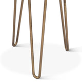 Calico 17" Side Table in Tiger Eye with Antique Gold Base by Home Trends & Design at Eve Furniture