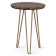 Calico 17" Side Table in Tiger Eye with Antique Gold Base by Home Trends & Design at Eve Furniture