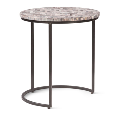 Calico 20" Nesting Tables in Chevron Pattern, Set 2 by Home Trends & Design at Eve Furniture