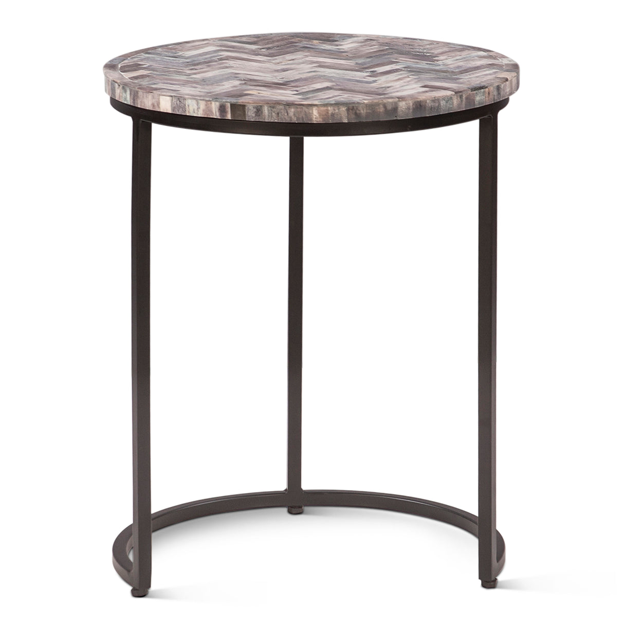 Calico 20" Nesting Tables in Chevron Pattern, Set 2 by Home Trends & Design at Eve Furniture