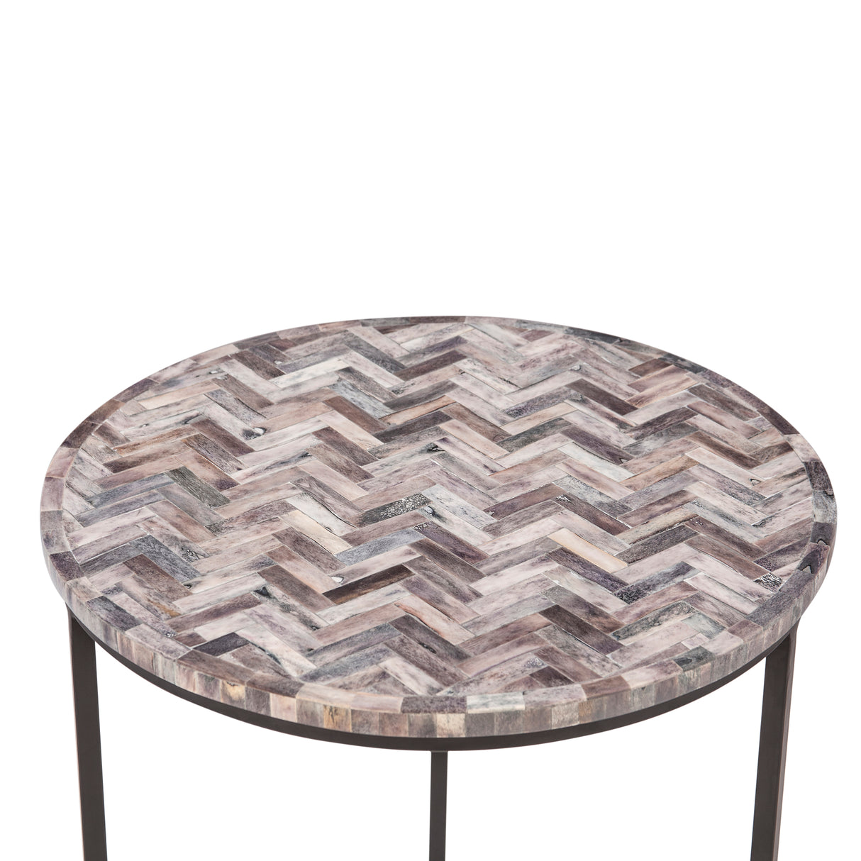 Calico 20" Nesting Tables in Chevron Pattern, Set 2 by Home Trends & Design at Eve Furniture