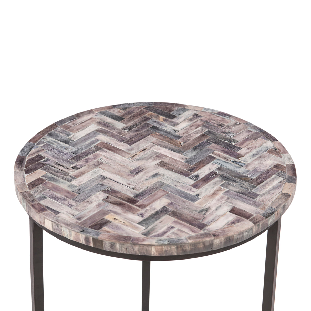 Calico 20" Nesting Tables in Chevron Pattern, Set 2 by Home Trends & Design at Eve Furniture
