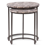 Calico 20" Nesting Tables in Chevron Pattern, Set 2 by Home Trends & Design at Eve Furniture