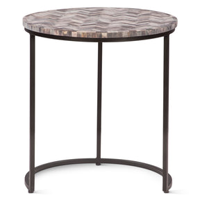 Calico 20" Nesting Tables in Chevron Pattern, Set 2 by Home Trends & Design at Eve Furniture