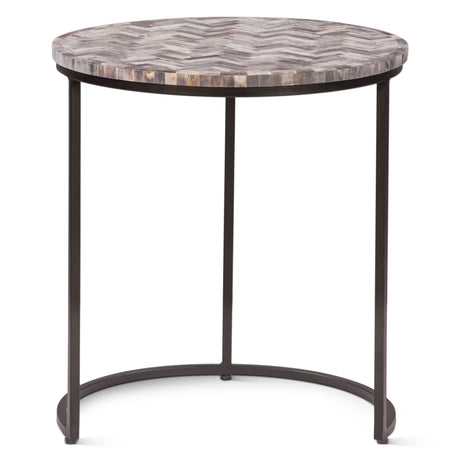 Calico 20" Nesting Tables in Chevron Pattern, Set 2 by Home Trends & Design at Eve Furniture