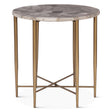 Calico 24" Side Table in Smoky Quartz with Iron Base by Home Trends & Design at Eve Furniture