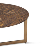 Calico 36" Coffee Table in Tiger Eye with Antique Gold Base by Home Trends & Design at Eve Furniture