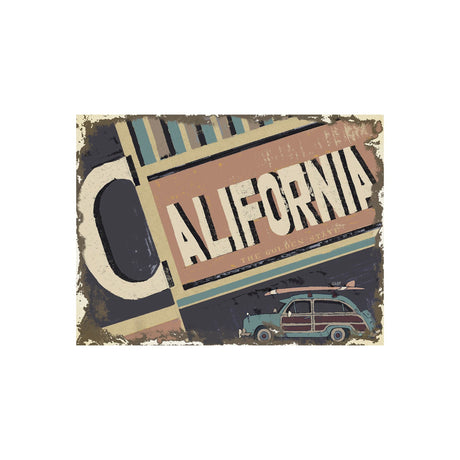 California by Alarm a Hand Embellished Textured Canvas by Mercana at Eve Furniture