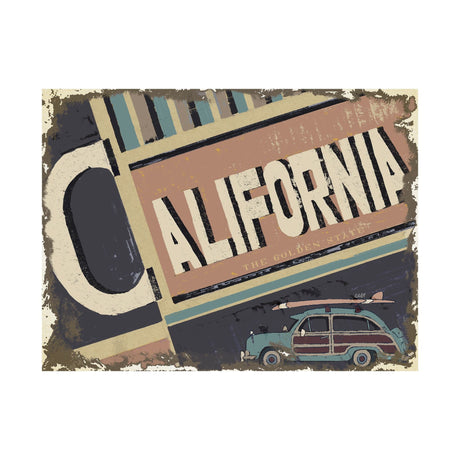 California by Alarm a Hand Embellished Textured Canvas by Mercana at Eve Furniture