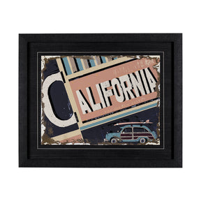 California by Alarm a Hand Embellished Textured Framed Art Print by Mercana at Eve Furniture
