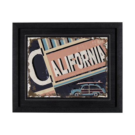 California by Alarm a Hand Embellished Textured Framed Art Print by Mercana at Eve Furniture