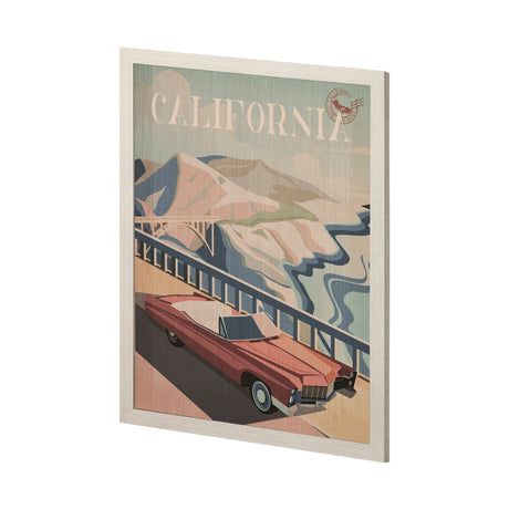 California Go USA (L) by Mercana Studio a Hand Embellished Decograph Framed Art Print by Mercana at Eve Furniture