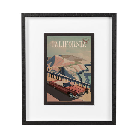 California Go USA (M) by Mercana Studio a Framed Art Print Matted under Glass by Mercana at Eve Furniture