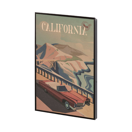 California Go USA (SM) by Mercana Studio a Hand Embellished Decograph Framed Art Print by Mercana at Eve Furniture