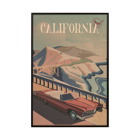 California Go USA (SM) by Mercana Studio a Hand Embellished Decograph Framed Art Print by Mercana at Eve Furniture