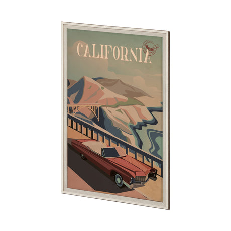 California Go USA (XL) by Mercana Studio a Hand Embellished Decograph Framed Art Print under Glass by Mercana at Eve Furniture