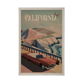 California Go USA (XL) by Mercana Studio a Hand Embellished Decograph Framed Art Print under Glass by Mercana at Eve Furniture