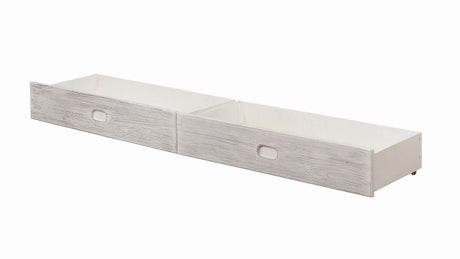 California Wire-Brushed White Bunk Bed by Furniture of America at Eve Furniture
