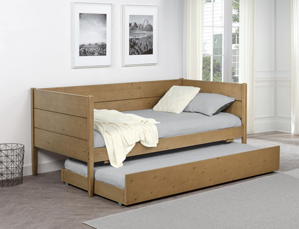 Calinda Natural Wood Twin Daybed With Trundle by Coaster at Eve Furniture