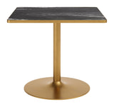 Caliza Black & Gold Outdoor Dining Table by Zuomod at Eve Furniture