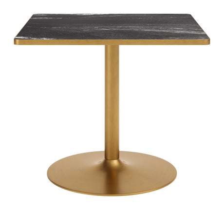 Caliza Black & Gold Outdoor Dining Table by Zuomod at Eve Furniture