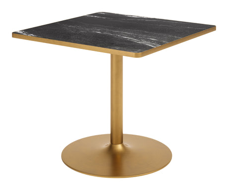 Caliza Black & Gold Outdoor Dining Table by Zuomod at Eve Furniture