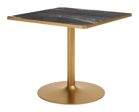 Caliza Black & Gold Outdoor Dining Table by Zuomod at Eve Furniture