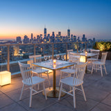 Caliza Dining Table White & Gold by Zuomod at Eve Furniture