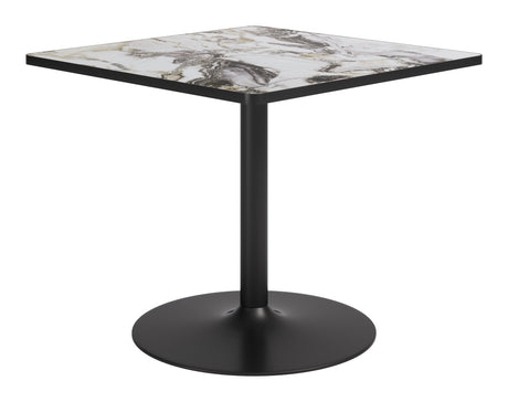Caliza Gray & Black Outdoor Dining Table by Zuomod at Eve Furniture