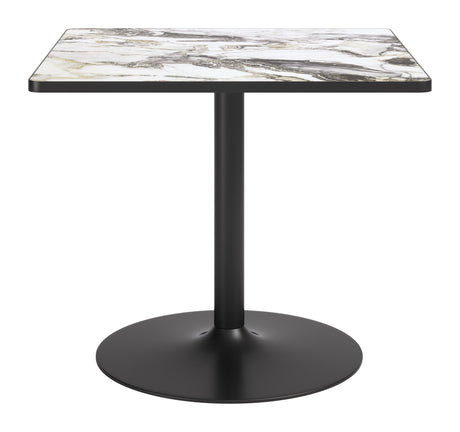 Caliza Gray & Black Outdoor Dining Table by Zuomod at Eve Furniture