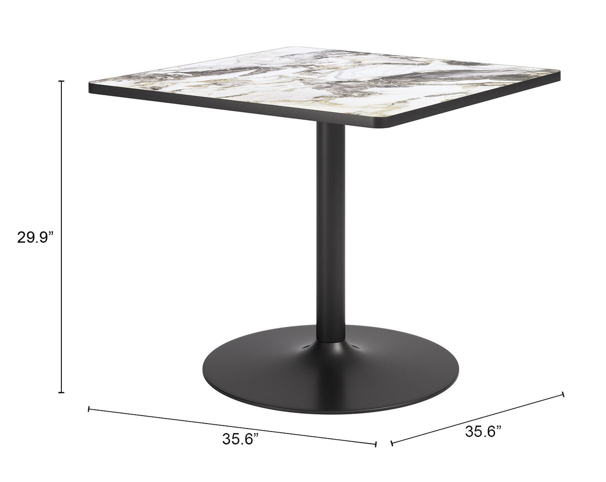 Caliza Gray & Black Outdoor Dining Table by Zuomod at Eve Furniture