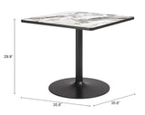 Caliza Gray & Black Outdoor Dining Table by Zuomod at Eve Furniture