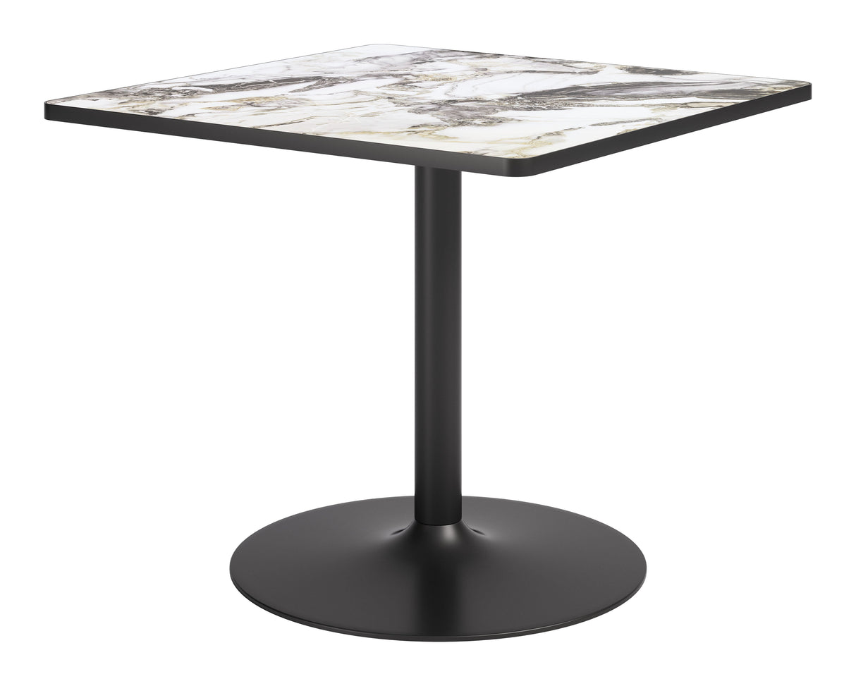 Caliza Gray & Black Outdoor Dining Table by Zuomod at Eve Furniture