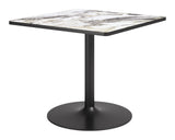 Caliza Gray & Black Outdoor Dining Table by Zuomod at Eve Furniture