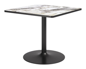 Caliza Gray & Black Outdoor Dining Table by Zuomod at Eve Furniture
