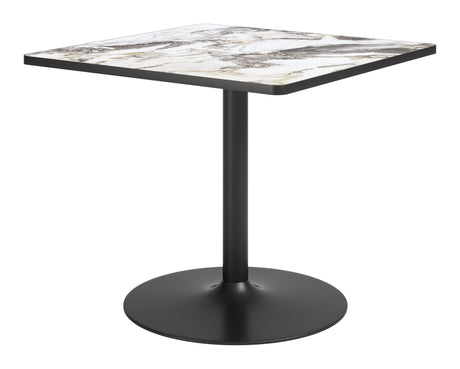 Caliza Gray & Black Outdoor Dining Table by Zuomod at Eve Furniture